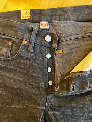 Polo Ralph Lauren, Double RL, RRL Black Slim Fit Selvedge Polo Ralph Lauren, Double RL, RRL Black Slim Fit Selvedge