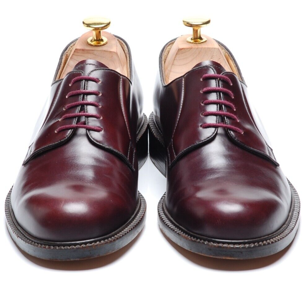 Russell & Bromley X Moreschi Men`s Oxblood Derby Shoes `Winston` Size