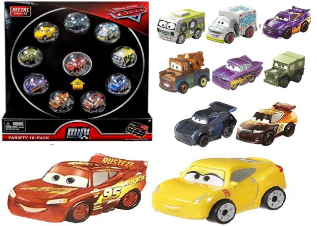 10 Pack Mattel FLG73 Disney Pixar Cars Mini Racers 