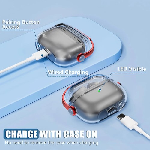 Funda transparente compatible con limpiador para Samsung Galaxy Buds 3/Buds 3 Pro - Imagen 9 de 25
