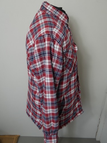 Champion Pennine Camicia Foderata in Pile Taglia Large Rosso Check Uomo (B2384) - Foto 7 di 8