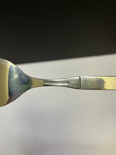 Oneida PHOENIX Stainless Profile Black Accent Silverware Serving Fork - Picture 3 of 3