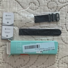 Fintie Nylon Black Strap for Fitbit Versa Smart Watch Replacement Band