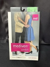 mediven Comfort 47353 Calf Open Toe Compression Socks Ebony Size III 20-30 mmHg