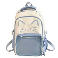 Kawaii Cat Ita Bag Backpack with Pin Display Stylish Travel Bag for Women, Li...
