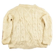 Vintage 1970s Sears Roebuck 3D Cable Knit Sweater Men's Small