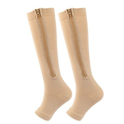 Kompressionsstrümpfe Kniesocken Stützstrümpfe Mit Reißverschluss Komfortable