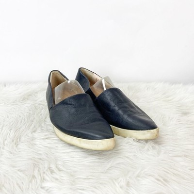Dr. Scholl's 7 M Womens Black Leather Vienna Slip-on Flats
