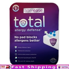 Waterproof Antimicrobial Mattress Pad Allergy Defense Hypoallergenic Soft Fabric