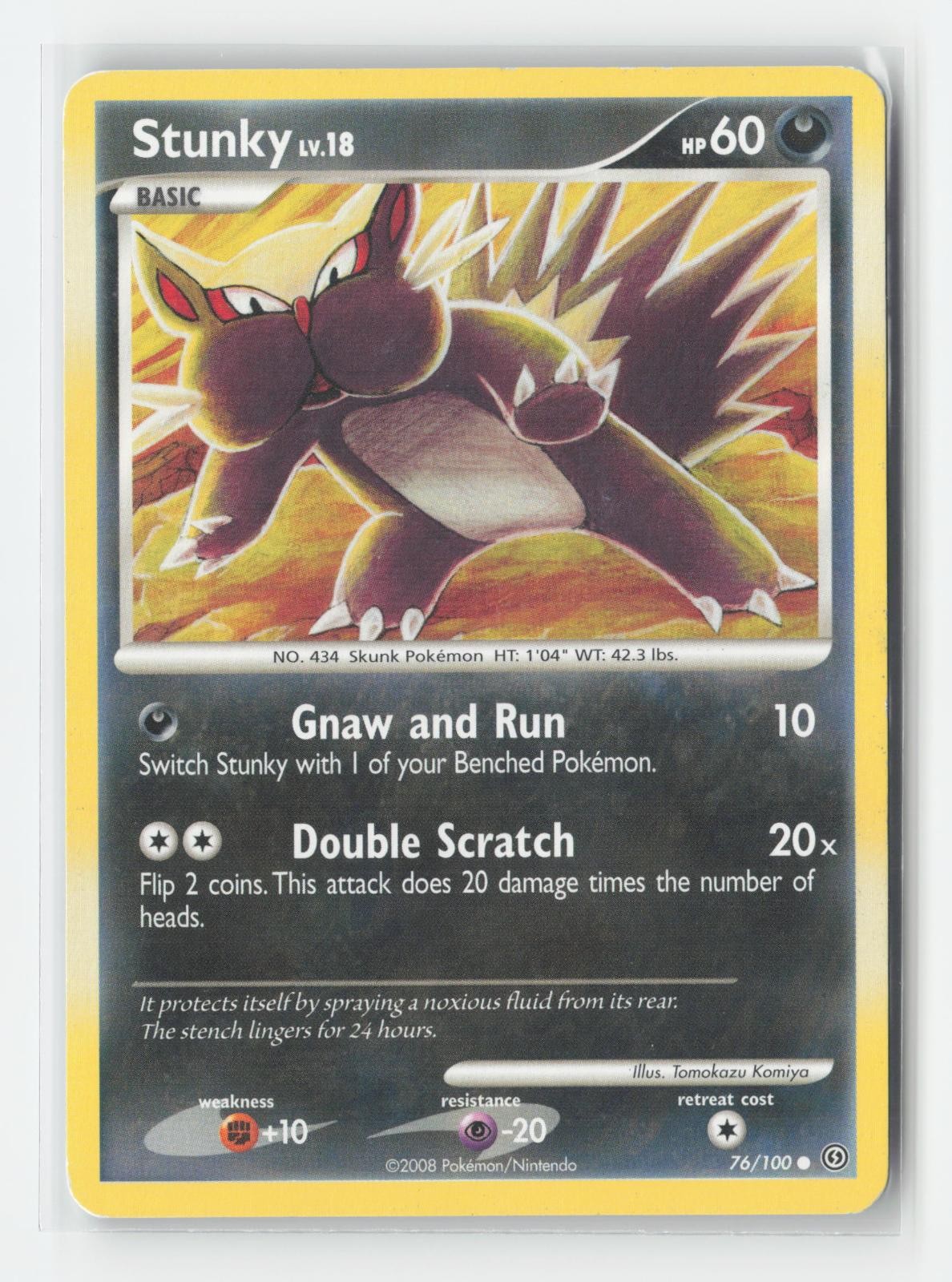 Stunky 76/100 Common Stormfront Pokemon Heavily Played