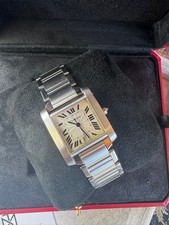 Cartier Tank Large Francaise 2302 Auto Stainless Steel Watch 28mm U.K Watch only