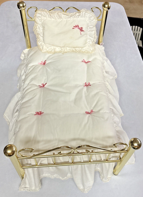 #ad Pleasant Company American Girl Samantha Parkington Brass Bed and Bedding Set $120.00