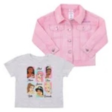 Disney Princess Kids' Denim Jacket and Tee Set
