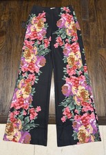 Tuckernuck Black Floral Trousers Sz XS NWT
