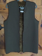 Barbour A295 Warm Pile Jacket Liner Faux Fur Soft Snap In Size C36 91 cm Brown