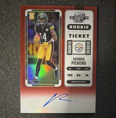 Panini 2022 Contenders Optic George Pickens Rookie Ticket RPS Auto Red /149 #118