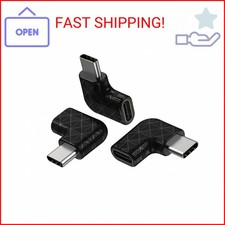 USB C Right Angle Adapter,90 Degree USB C to USB Type-C Male to Female Adapter 