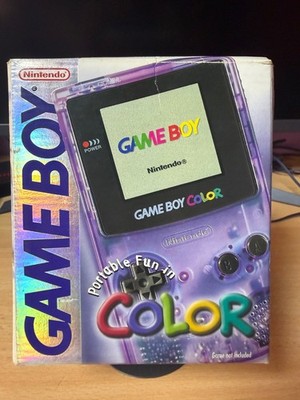 Nintendo Gameboy Color GBC Atomic Purple CGB-001 CIB W/ Box Manual