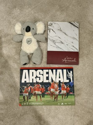 Arsenal Geschenk   Set - Love Arsenal Notizbuch / Stofftier / Programm
