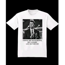 Charlie Kirk Memorial T Shirt Rest In Peace RIP Conservative Tee Tribute MAGA