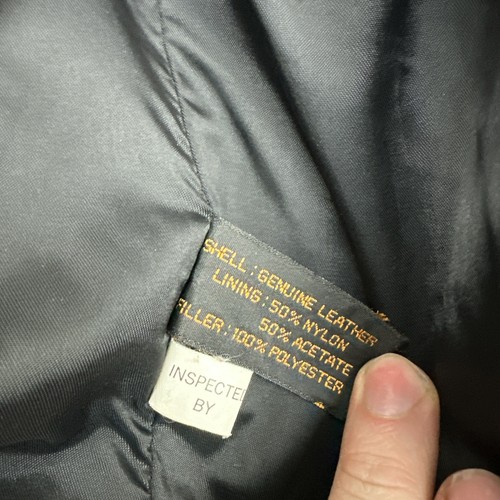 Reed Vintage weiche Lederjacke Mantel Herren Gr. Large schwarz Bomber 48 - Bild 6 von 9