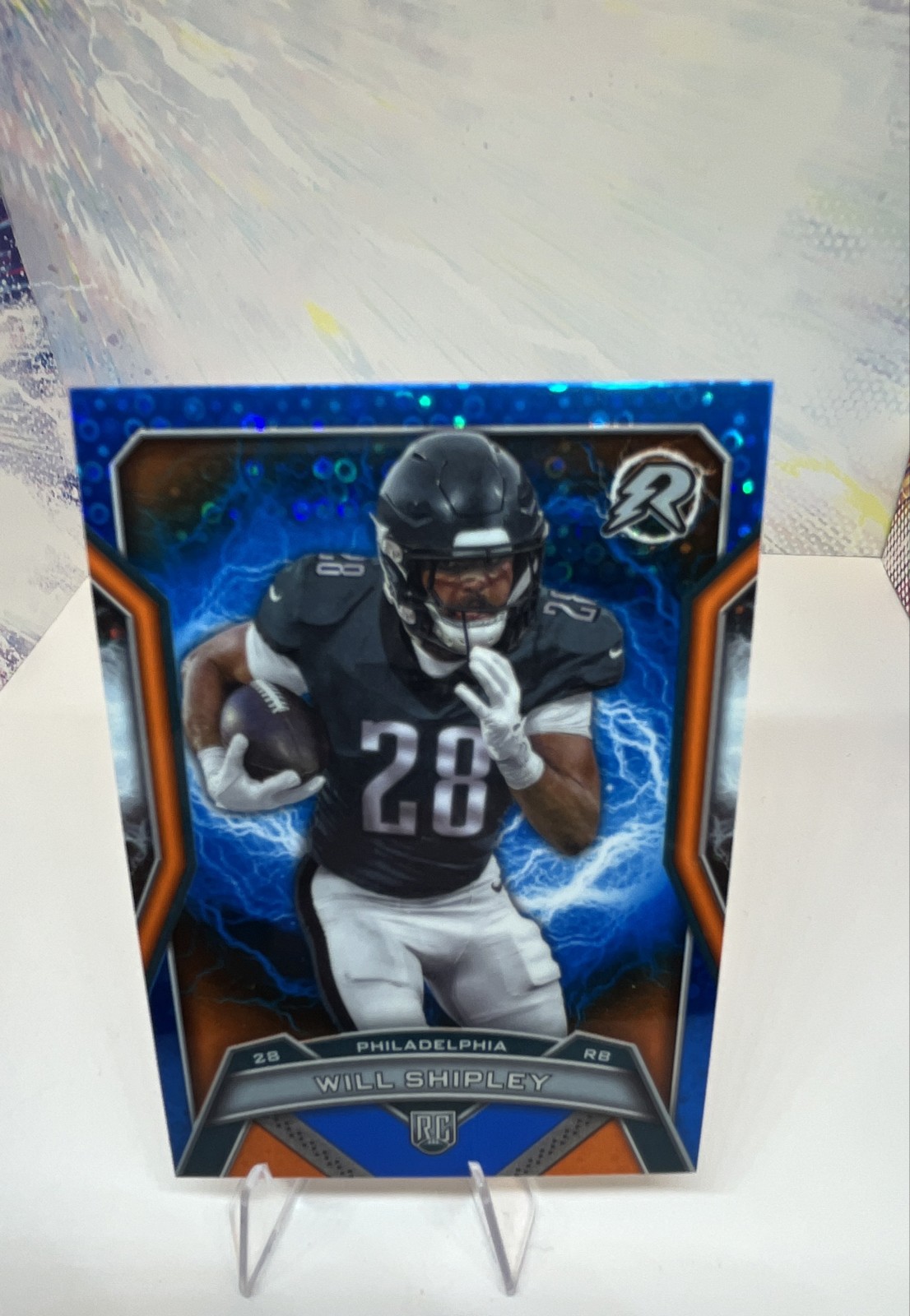 2024 Topps Resurgence - Rookies Will Shipley #175 Blue & Orange Spark Refractor