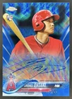 2018 Topps Chrome Shohei Ohtani Rookie Auto RC Blue Wave Refractor #/150 Angels