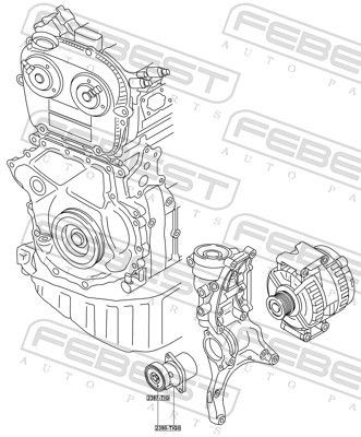 RIEMENSPANNER KEILRIPPENRIEMEN 2390-TIGII FEBEST NEU OE QUALITÄT - Bild 3 von 6