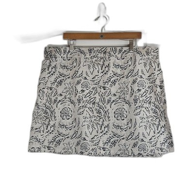 Hawaiian Ripskirt Sz XXL Black & Tan Floral Knee Legnth Wrap Skirt Swim Cover