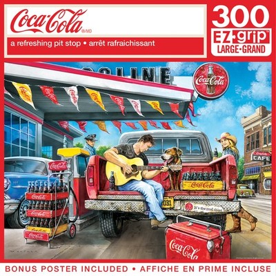 MasterPieces - Coca-Cola - A Refreshing Pit Stop 300 Piece EZ Grip Jigsaw Puzzle