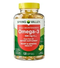 Spring Valley Daily Maintenance Omega-3 from Fish Oil 500 mg 120 Count
