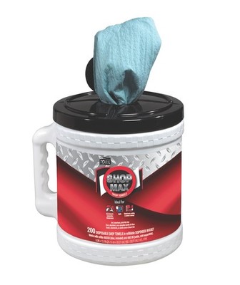 Tork Shopmax Heavy Duty Centerfeed Dry Wipe Bucket Blue W22 High Absorbency 2 X