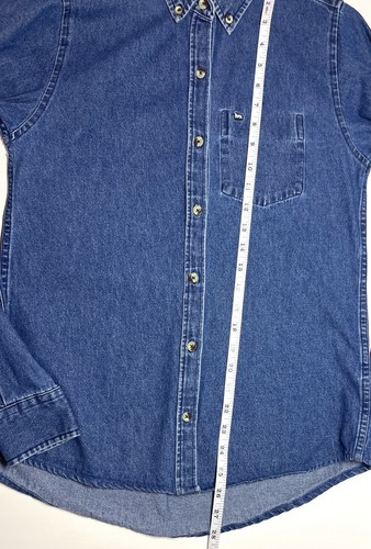 Top camicia donna Peau De Loup taglia 4 manica lunga bottoni davanti cotone blu - Foto 10 di 11