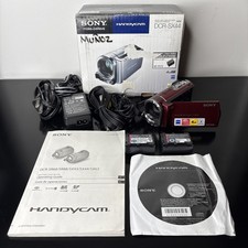 Sony Handycam DCR-SX44 Red 4GB Camcorder  Opened Box Kit  Two OEM Batteries