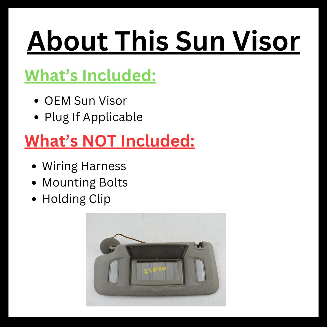 Audi R8 2008-2015 Sun visor P/N 3832023