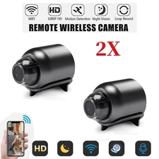 2X Mini IP Kamera 1080P Wireless WLAN 4K WiFi Kamera Überwachungkamera IR Cam HD