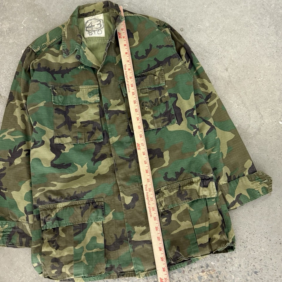 Vintage USMC ERDL Ripstop Camo Jungle Combat Jacket Shirt Small Long | eBay