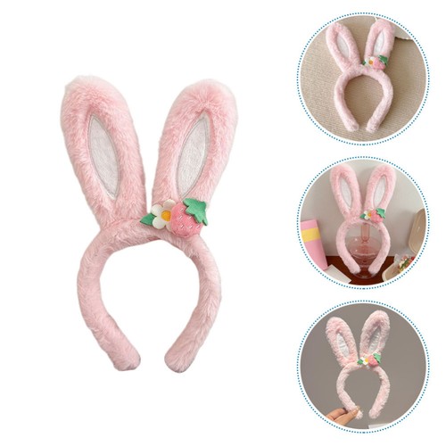 Bandeau oreille lapin rose bandeaux oreilles de lapin Miss pour fille cerceau - Photo 4/12