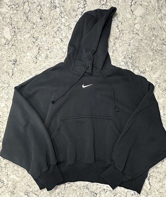 Nike Center Swoosh Phoenix Fleece Pullover Hoodie Women Small  Black DQ5858 010
