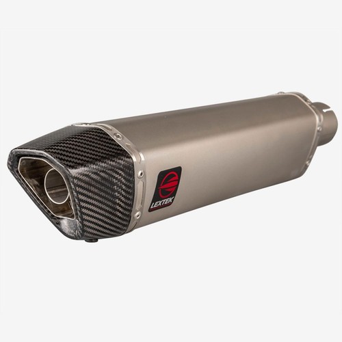 Lextek Stainless Steel ST7 Exhaust Silencer Matt 400mm with Carbon Tip 60mm NEW - Picture 5 of 8