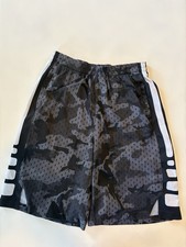 Nike Dri-FIT Elite Boys Basketball Shorts Black  Gray Camouflage Print - XL