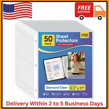 KTRIO Sheet Protectors 8.5 x 11 inch, Clear Page Protector x 11 in,