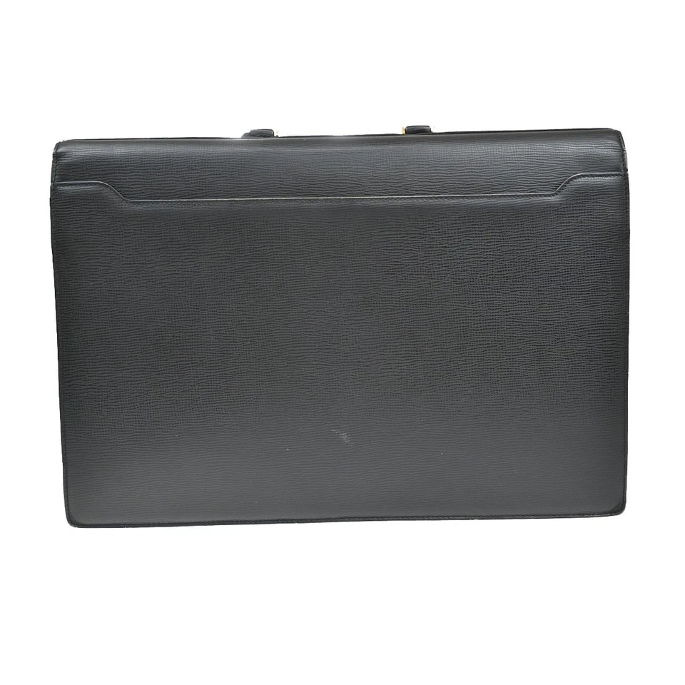 LOEWE Logo Anagrama Negocios Maletín Bolso de Mano Cuero Negro GHW 05EF699 Foto 3 de 4