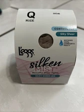 L'eggs Silken Mist Silky Sheer Cool Comfort Control Top Sheer Toe Panty Hose