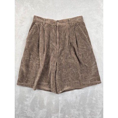 Vintage Northern Reflections Corduroy Shorts Womens Juniors 11/12 Brown Pleated