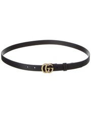 Gucci Gg Pearl Buckle Leather Belt Women's