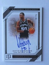 2020-21 Panini National Treasures Peerless Signatures David Robinson Spurs! /25