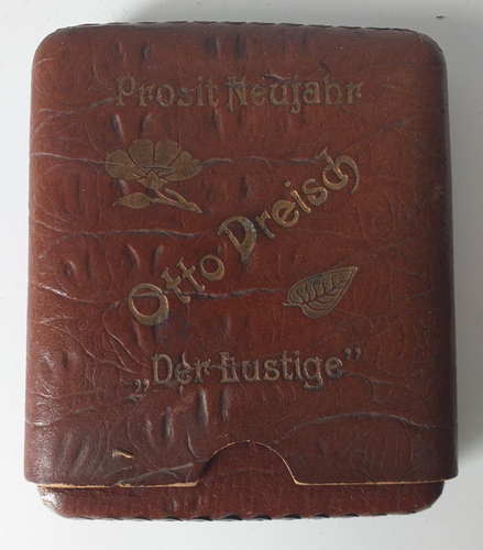 Zigarrenetui Reklame - Prosit Neujahr Otto Dreisch DER LUSTIGE , 250326K-10 - Bild 1 von 3