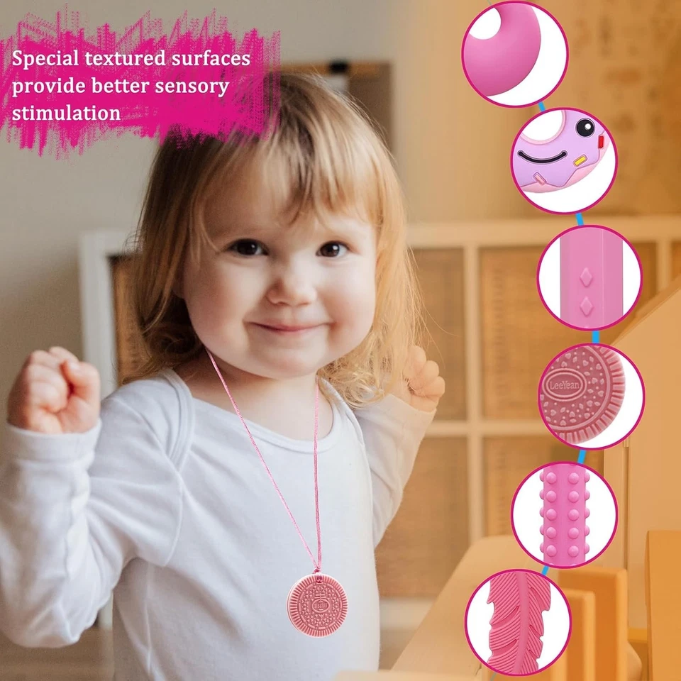 Collares masticables para niños sensoriales,6 collares masticables Collar mast.. - Image 2 of 4