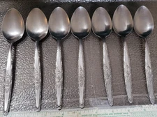 T&N Stainless Japan Single Rose Flatware Stylecraft SYF2 (7) Dinner Table Spoon